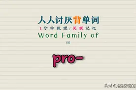 【词汇积累】前缀pro-7个含义解析&分组单词汇总图片