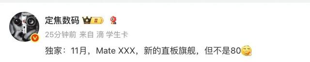 华为Mate 80 Pro+参数曝光，或支持eSIM