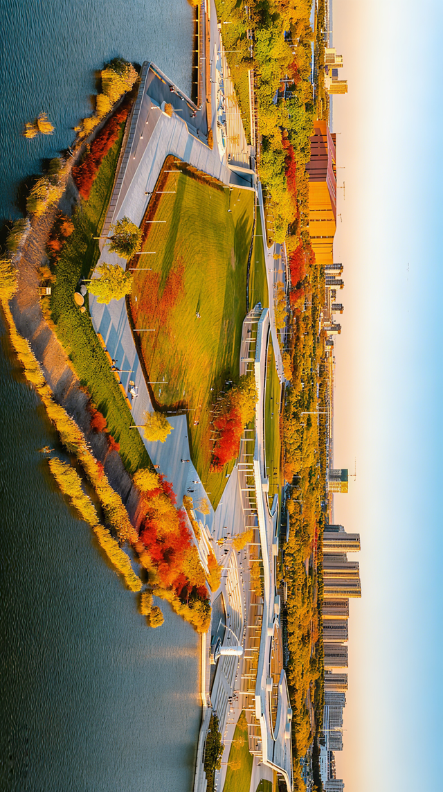 生态城的秋天，已经美得不像样了