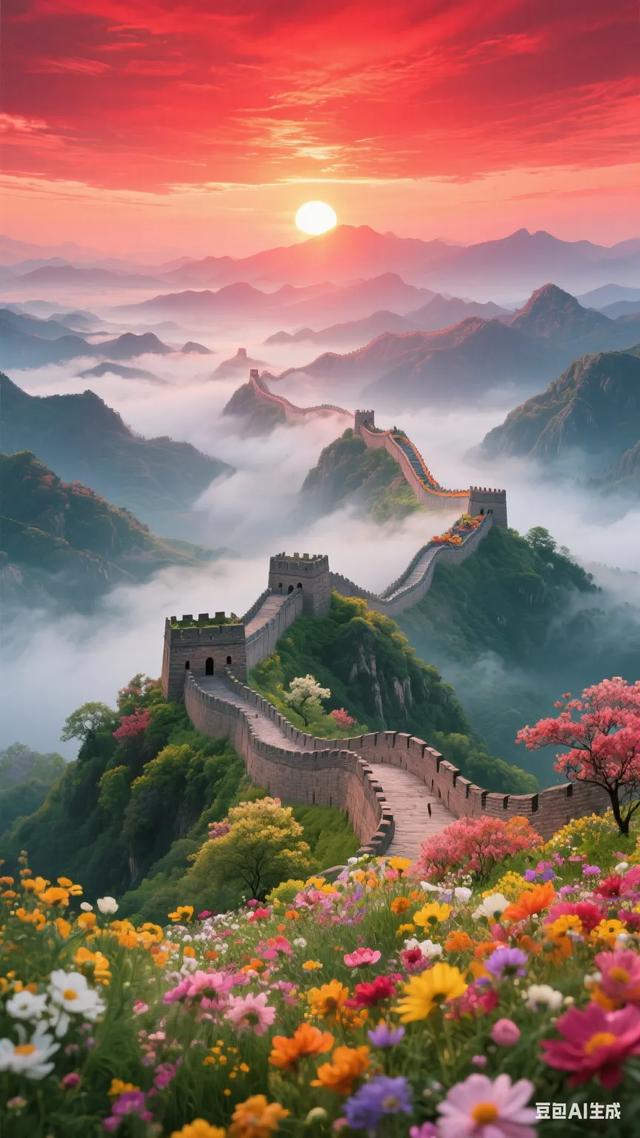 长城之巅：共赏山河壮丽日出