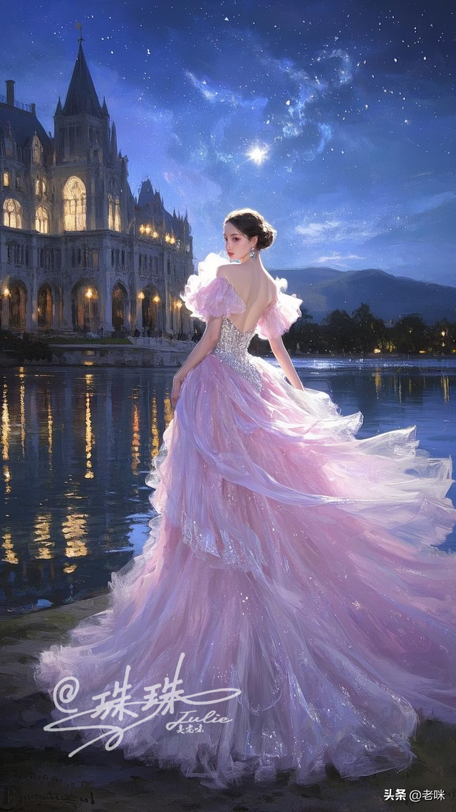 唯美油画——逃离城堡的公主