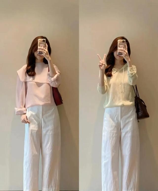 白裤子配什么衣服才能清爽又高级,红色是不错的选择