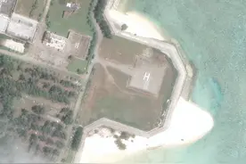 中国最南驻军岛屿华阳岛面积不断增加，正逐渐过渡到自然岛形貌图片