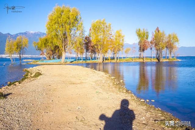 隐藏在洱海边的野营地很多,下关浅滩的土坝就挺有意思,游客罕至