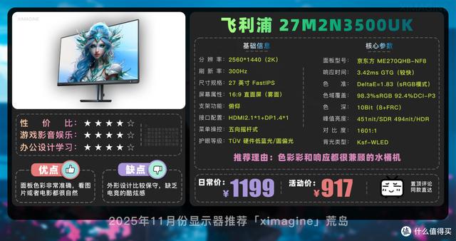 【25年11月显示器推荐清单】教父级电竞显示器选购指南！