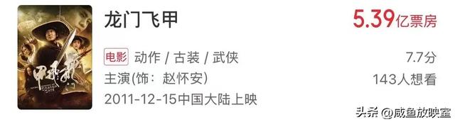 国内最卖座、功夫巨星李连杰主演的11部影片！