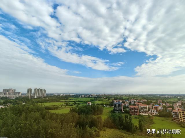 千年古城，云梦城东盛夏光影远眺