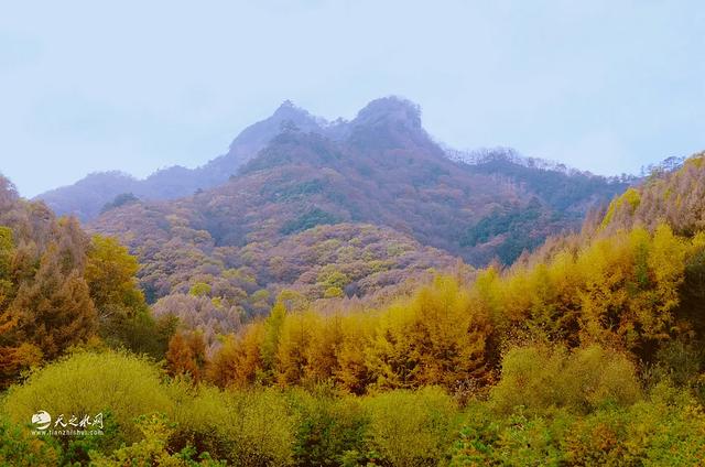 秋染天水白音山双乳峰：一幅大自然馈赠的立体画卷