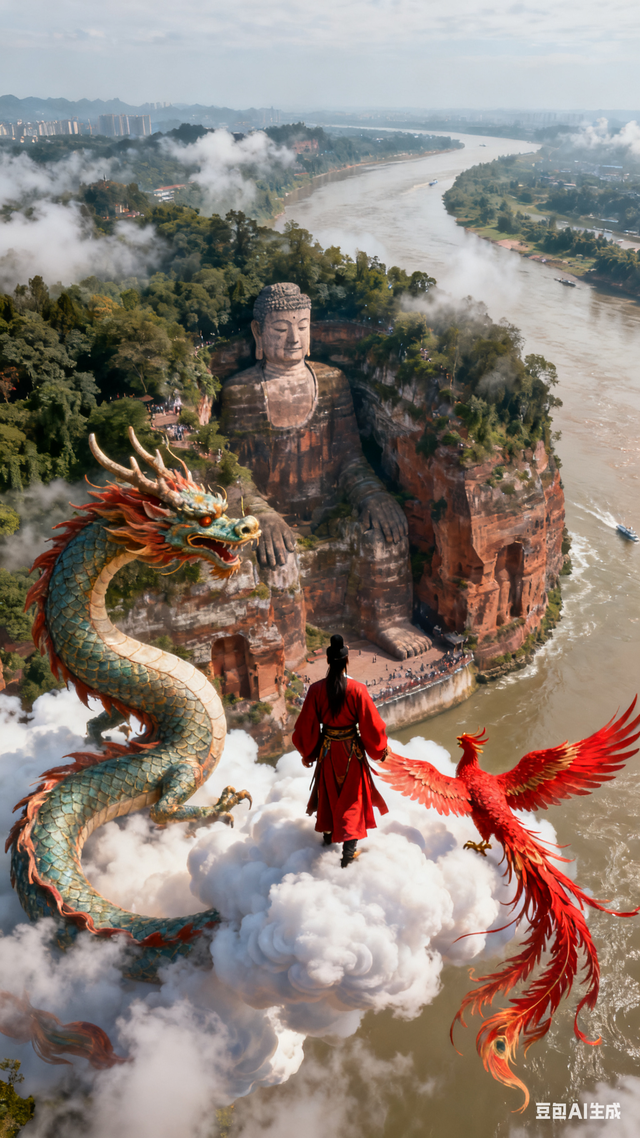 无双道龙赵小荣游记《 一笔祥龙行天下 》（一0六）乐山大佛