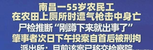 吓人！南昌惊现枪杀案：货车司机为何枪杀55岁农民工？