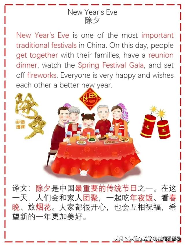 关于春节的12篇英语小作文
