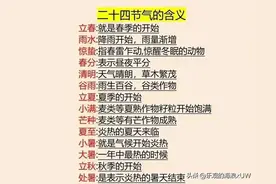 二十四节气的“含义”，出生时辰顺口溜图片