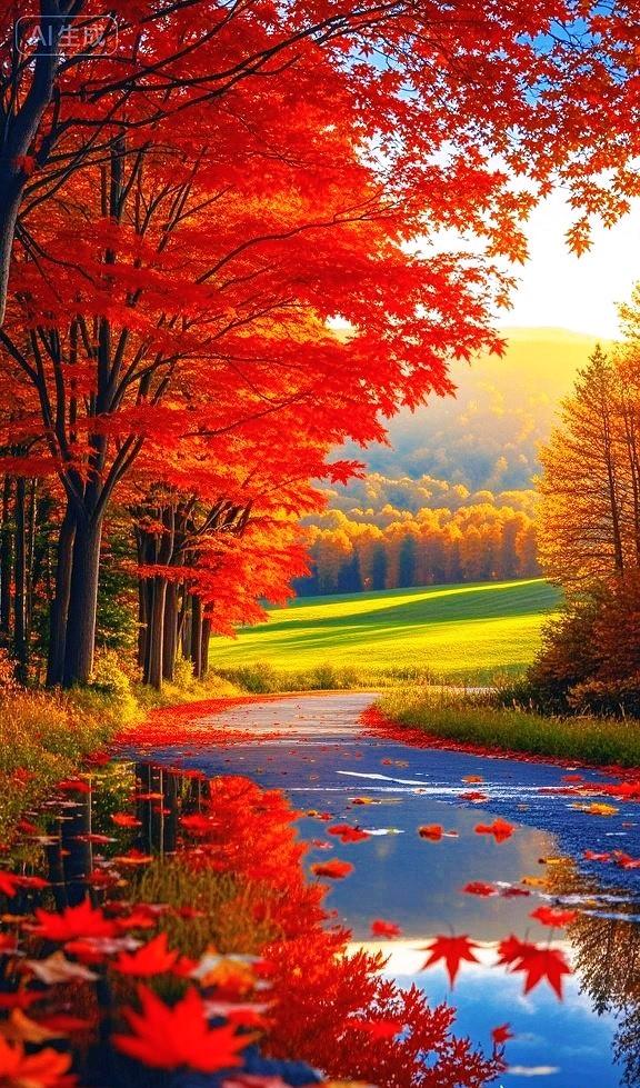 这枫路美炸！秋意全裹在红里了