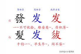汉字改革探讨：发（發髮）字分化与髟字部件的简化图片