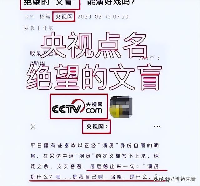 央媒怒批、目不识丁，这几位德不配位的“文盲”明星，凭啥走红