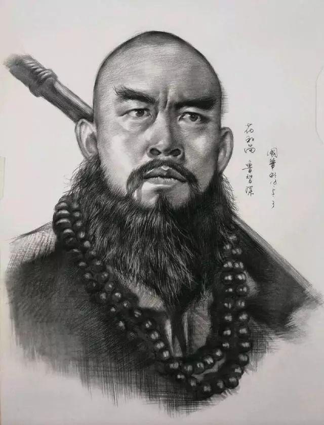 画家笔下的8位水浒好汉素描画，哪一幅刻画得最传神？