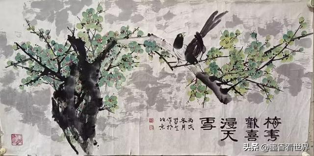 国画之旅十二：画绿梅	，学古诗，乐在其中