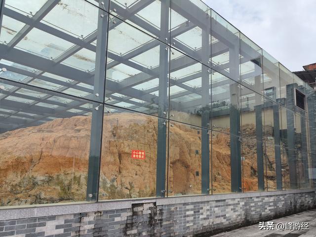 用玻璃护住的钦州宋代城墙，正修建运河的平南古渡，冯子材出生地
