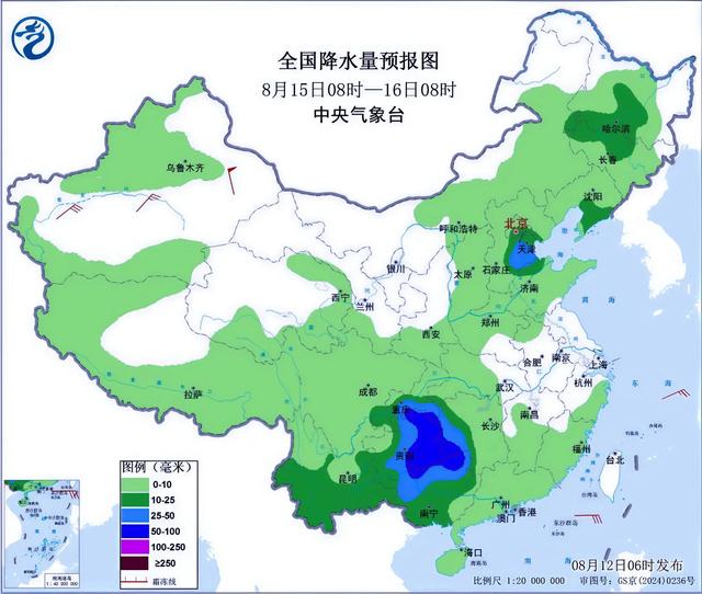 本轮降雨中心已转变，明日8月14日的天气预报，具体分布以下地区