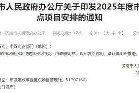 速看！2025济南市重点项目名单公布图片