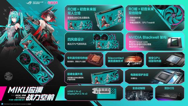 未来武装，满帧出击！ROG夜神RTX5080 RO姬x初音未来版显卡开售
