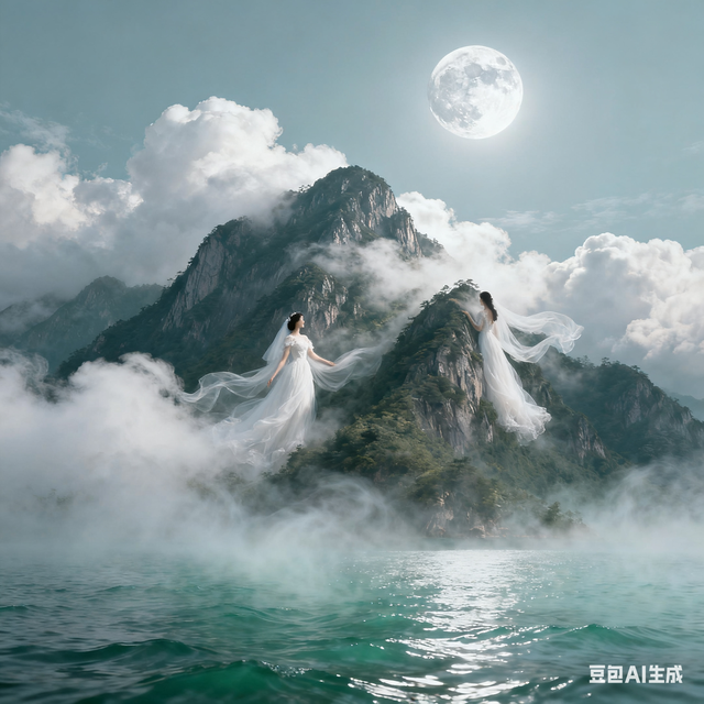 山水间的梦幻婚礼