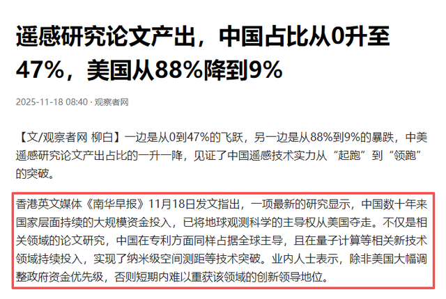 一夜之间	，中国传来2个爆炸性突破，美国从88%降到9%，中国猛追
