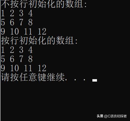 C 语言数组及字符串基础学习,了解一维数组和二维数组的基本形式插图91 C 语言数组及字符串基础学习,了解一维数组和二维数组的基本形式