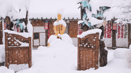 当千年崖城披上银装，会美成什么样子？