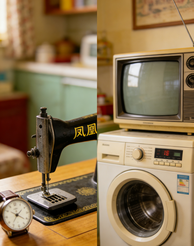 80年代结婚“三大件”，如今再看依旧让人羡慕	，你家当年凑齐了吗