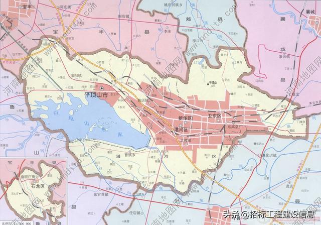 河南省平顶山市地图（含各县）-高清版