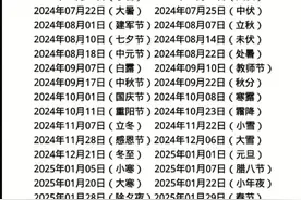 传统节日表图片