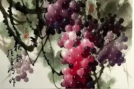 画作欣赏：极品葡萄，藤蔓交织，果香万里！图片