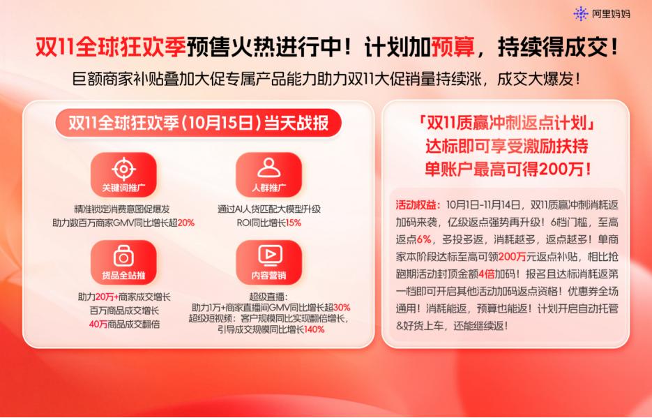 阿里妈妈双11全域快种快搜_阿里妈妈淘宝客钱怎么拿出来_万相台AI无界双11增长