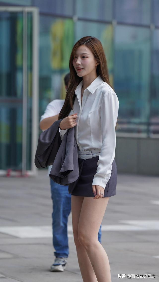 白衬衫+短西裤｜打工人的“体面感”穿搭，同事追着问链接​