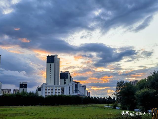我在草原看日落晚霞，记录激动的那一刻