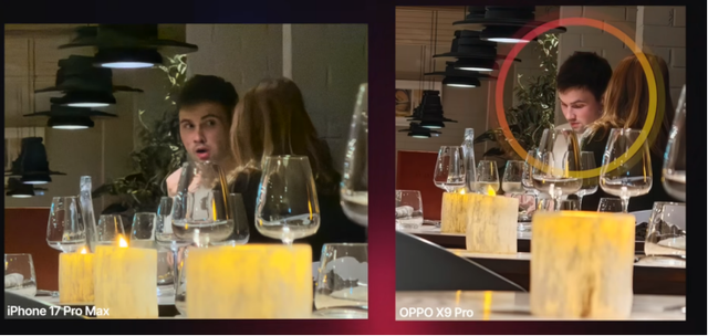 iPhone 17 Pro Max vs OPPO Find X9 Pro 相机实测： 用照片告诉你谁更强