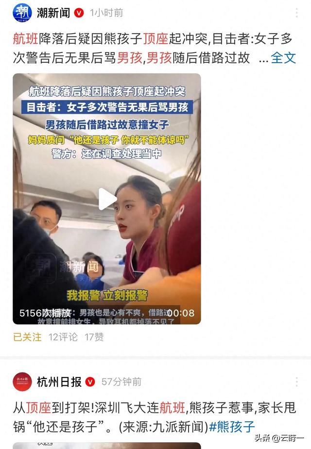 飞机打架后续：一家四口齐上阵，女子被推倒在地，始作俑者是孩子