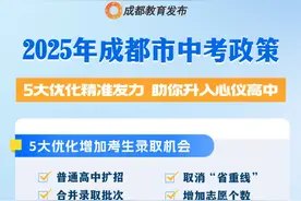 重磅！2025年成都市中招政策公布图片