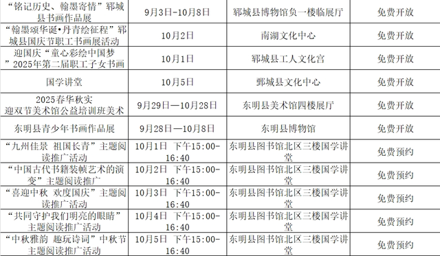 斑斓美景迎国庆，花样文旅贺中秋 | 菏泽市95项文旅活动全面开启