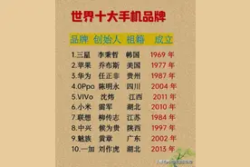 世界十大手机品牌，收藏看看，你用过几种？图片