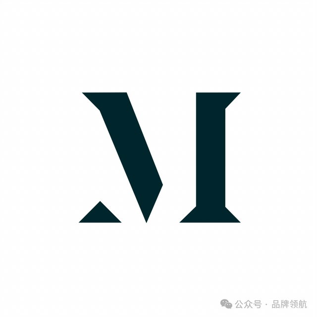 字母M图形创意logo，M的识别在26个字母中排第四