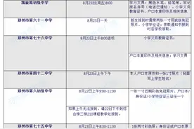 2024年郑州七年级新生：报到时间、所需材料汇总来了→图片