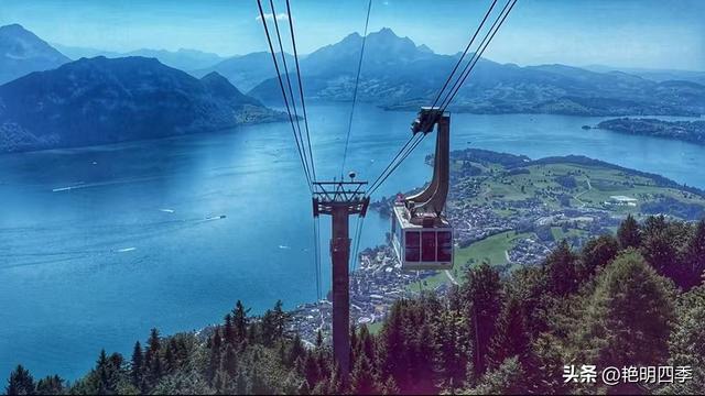 欧游杂记（5）‖ 齿轮火车几上几下瑞吉山，缆车凌空飞跃韦吉斯