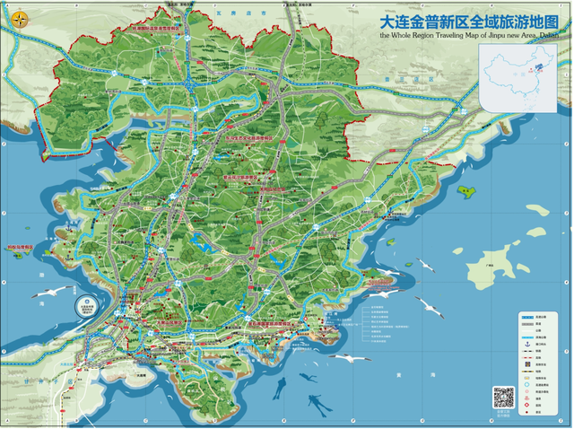 新鲜出炉！大连金普新区全域旅游地图