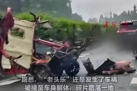 成雅高速惊现一辆逆行老头乐，被撞瞬间解体，收费站：拦？未拦？图片