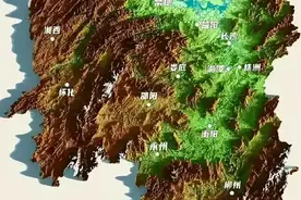 湖南省三维立体地形地貌、湖泊、水系、气候特点分布图解图片