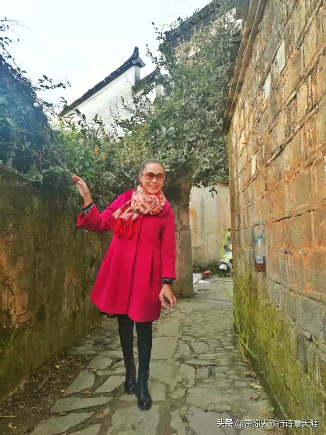 黟县塔川村初冬时节，一地落叶也是五彩斑斓