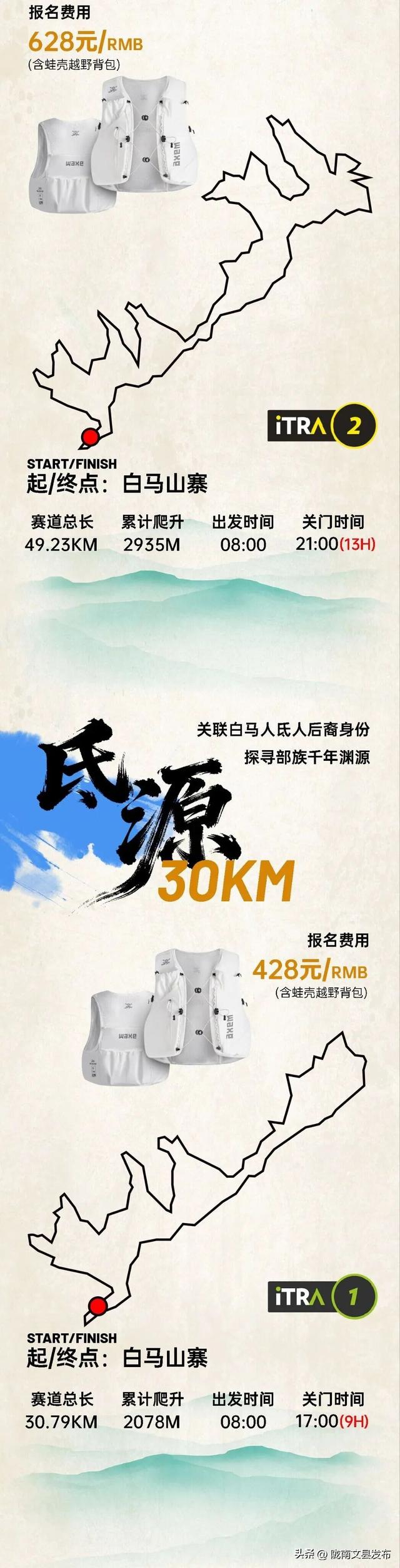 “春韵文州·白马盛典”2026文县白马山寨跑山赛报名开启！
