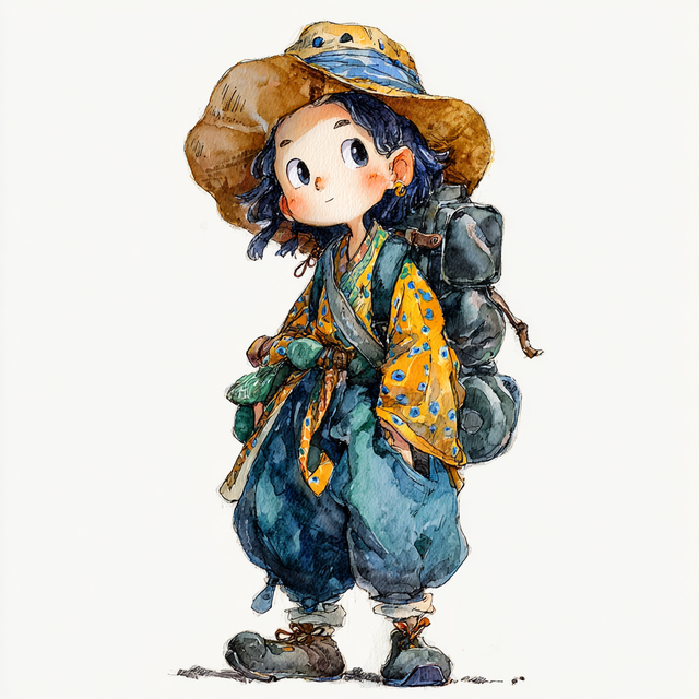 背着梦想的小小冒险家